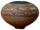J Edward Barker Kansas Studio Art Pottery Script Design Vessel Bowl Vtg Rare Mcm