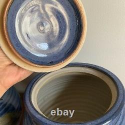 Jack Boyle Studio Pottery Jars Kitchen Storage Flour Sugar Vintage Signed