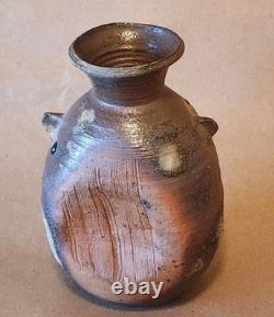 Janet Leach signed Studio Pottery Vintage Artisan Vase, 7. 5 in tall