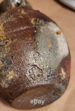 Janet Leach signed Studio Pottery Vintage Artisan Vase, 7. 5 in tall