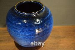 Japanese Pottery Art Studio Japanese Midnight Blue Flambe Glaze 7.25