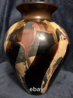 Jesus Rivas Vintage Chulacanas Modernist Abstract Pottery Vase 8 Peru Signed