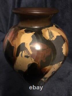 Jesus Rivas Vintage Chulacanas Modernist Abstract Pottery Vase 8 Peru Signed