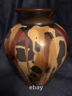 Jesus Rivas Vintage Chulacanas Modernist Abstract Pottery Vase 8 Peru Signed