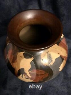 Jesus Rivas Vintage Chulacanas Modernist Abstract Pottery Vase 8 Peru Signed