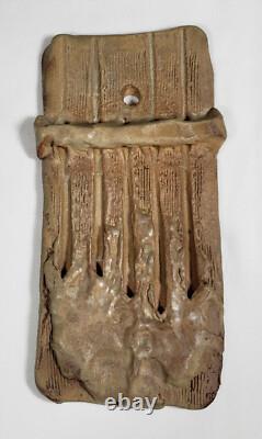 Joanna Price Mid Century MCM Signed Stoneware Studio Pottery Plaque Wall Pocket