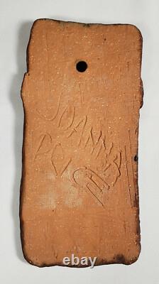 Joanna Price Mid Century MCM Signed Stoneware Studio Pottery Plaque Wall Pocket
