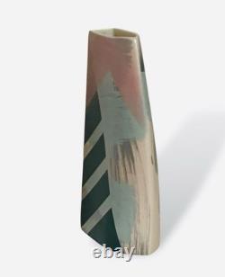 John Bergen Studio Art Vase 13.5 Modernist Retro Abstract 1989 Signed Rare