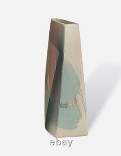 John Bergen Studio Art Vase 13.5 Modernist Retro Abstract 1989 Signed Rare