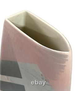 John Bergen Studio Art Vase 13.5 Modernist Retro Abstract 1989 Signed Rare
