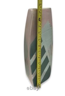 John Bergen Studio Art Vase 13.5 Modernist Retro Abstract 1989 Signed Rare