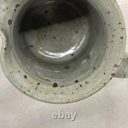 John Fassbinder Signed Studio Pottery Pitcher 7.5 in Vintage 70s Ceramic