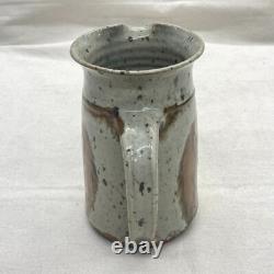 John Fassbinder Signed Studio Pottery Pitcher 7.5 in Vintage 70s Ceramic