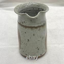 John Fassbinder Signed Studio Pottery Pitcher 7.5 in Vintage 70s Ceramic