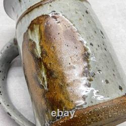 John Fassbinder Signed Studio Pottery Pitcher 7.5 in Vintage 70s Ceramic