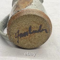 John Fassbinder Signed Studio Pottery Pitcher 7.5 in Vintage 70s Ceramic