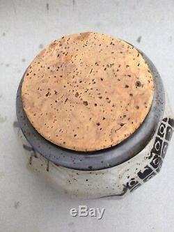 John Glick Faceted Jar With Cork Studio Pottery Cranbrook Mcm Vtg Plum Tree