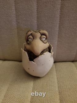 John & Jan Mullin Studio Pottery Bird in cracked Egg Very Collectable