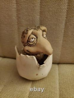 John & Jan Mullin Studio Pottery Bird in cracked Egg Very Collectable