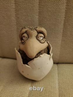 John & Jan Mullin Studio Pottery Bird in cracked Egg Very Collectable