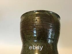John Mason California Studio Stoneware Pottery Signed Glazed Vase 1950s