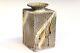 Jon Faulkner Bermuda Studio Pottery Square Vase Stoneware Vintage Slab Built