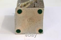 Jon Faulkner Bermuda Studio Pottery Square Vase Stoneware Vintage Slab Built
