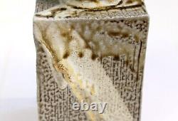 Jon Faulkner Bermuda Studio Pottery Square Vase Stoneware Vintage Slab Built