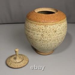 Jonathan Kaplan 1984 Signed Studio Pottery Stoneware Lidded Jar 8.5 Vintage