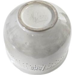 Joseph Hysong Vintage Studio Art Pottery Bowl Gray Rice Grain 7.5