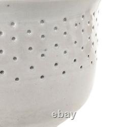 Joseph Hysong Vintage Studio Art Pottery Bowl Gray Rice Grain 7.5