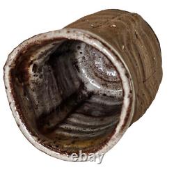 Joseph Hysong Vintage Studio Art Pottery Stoneware Vessel Vase 5.5