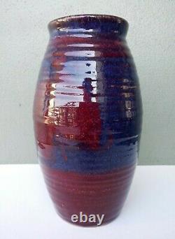 Jt Abernathy Original Vintage Studio Art Pottery Vase 9 5/8 Michigan