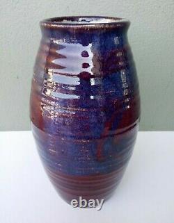 Jt Abernathy Original Vintage Studio Art Pottery Vase 9 5/8 Michigan
