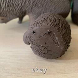 Kähler Vintage Danish Studio Pottery Ellen Karlsen ceramic hedgehog family