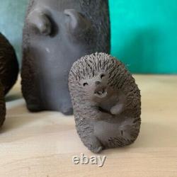 Kähler Vintage Danish Studio Pottery Ellen Karlsen ceramic hedgehog family