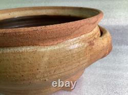 Karen Karnes Signed Studio Pottery with Lid Vintage Stoneware Tall 7 1/2 Rare