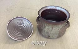 Karen Karnes Studio Art Pottery Vintage Stoneware Flameproof Lid Pot Jar Vessel