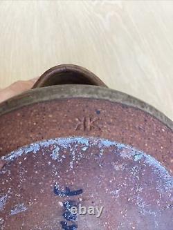 Karen Karnes Studio Art Pottery Vintage Stoneware Flameproof Lid Pot Jar Vessel