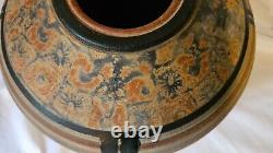 Kerry Chaplin Postmodern Raku Pottery Vessel Vase Large 1983 Vintage