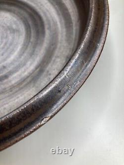 Kevin Pearson Studio Art Pottery Set Of Four Dark Brown Stoneware Dinner Bowls