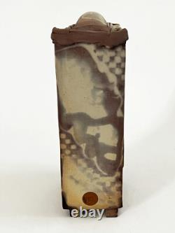 LANA WILSON STUDIO ART POTTERY GLAZED SCULPTURE RECTANGULAR FOOTED BOX With DRAWER