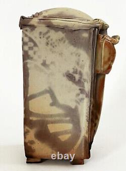 LANA WILSON STUDIO ART POTTERY GLAZED SCULPTURE RECTANGULAR FOOTED BOX With DRAWER