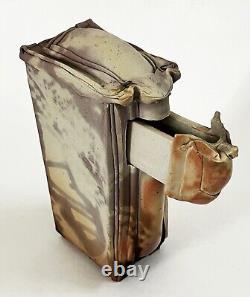 LANA WILSON STUDIO ART POTTERY GLAZED SCULPTURE RECTANGULAR FOOTED BOX With DRAWER