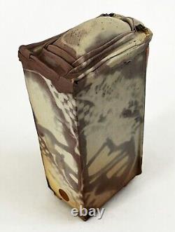 LANA WILSON STUDIO ART POTTERY GLAZED SCULPTURE RECTANGULAR FOOTED BOX With DRAWER
