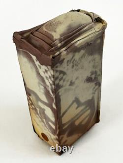 LANA WILSON STUDIO ART POTTERY GLAZED SCULPTURE RECTANGULAR FOOTED BOX With DRAWER