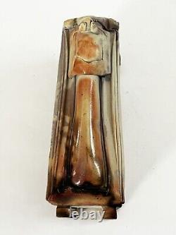 LANA WILSON STUDIO ART POTTERY GLAZED SCULPTURE RECTANGULAR FOOTED BOX With DRAWER