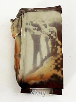 LANA WILSON STUDIO ART POTTERY GLAZED SCULPTURE RECTANGULAR FOOTED BOX With DRAWER