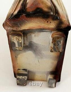 LANA WILSON STUDIO ART POTTERY GLAZED SCULPTURE RECTANGULAR FOOTED BOX With DRAWER