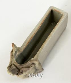 LANA WILSON STUDIO ART POTTERY GLAZED SCULPTURE RECTANGULAR FOOTED BOX With DRAWER